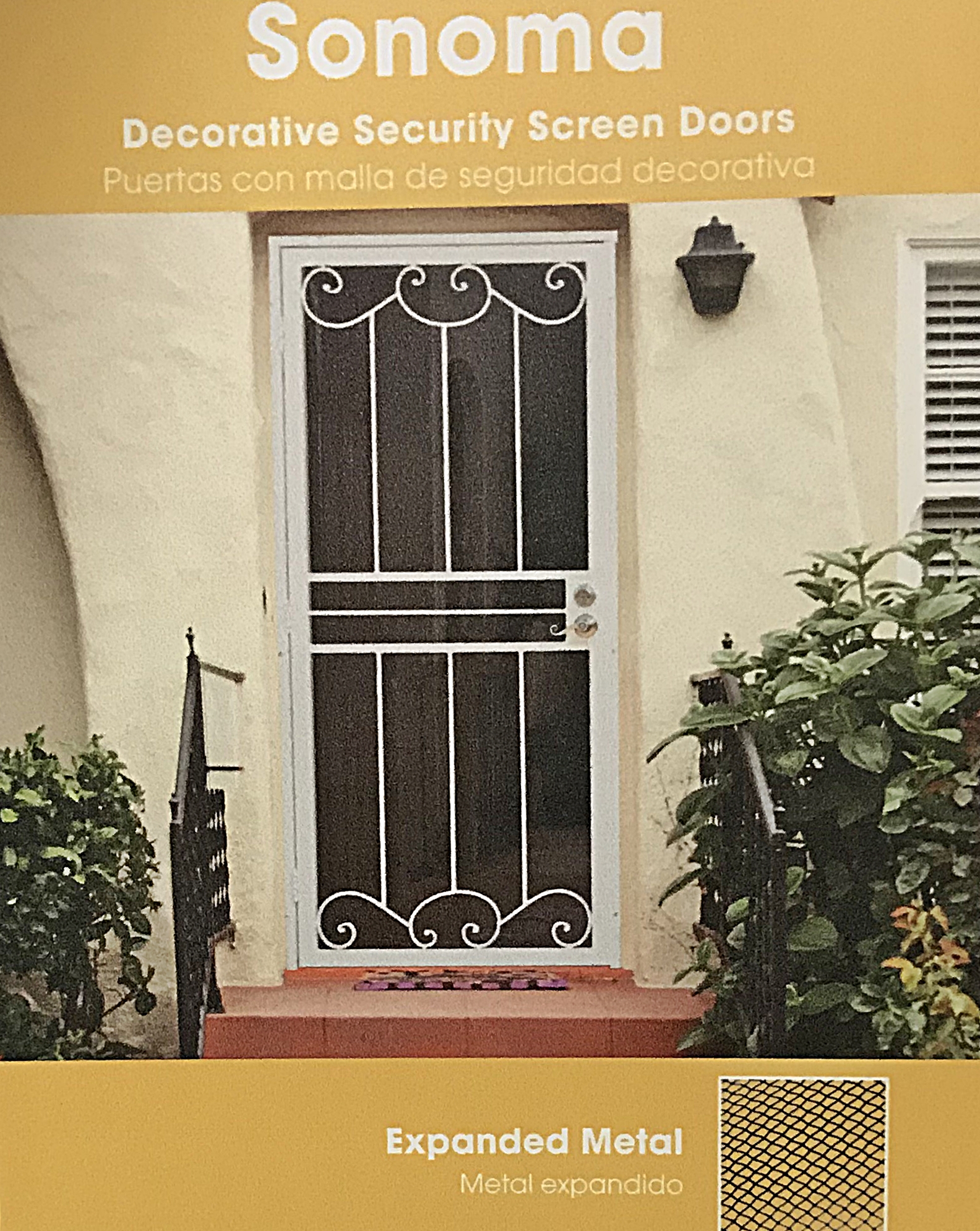 Decorative Security Screen Door Sonoma